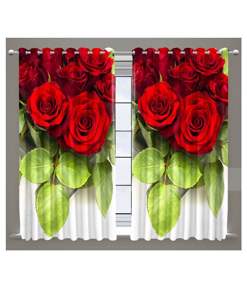     			Koli collections - Multicolor Pack of 2 Polyester Door Curtain (4 ft X 5 ft)