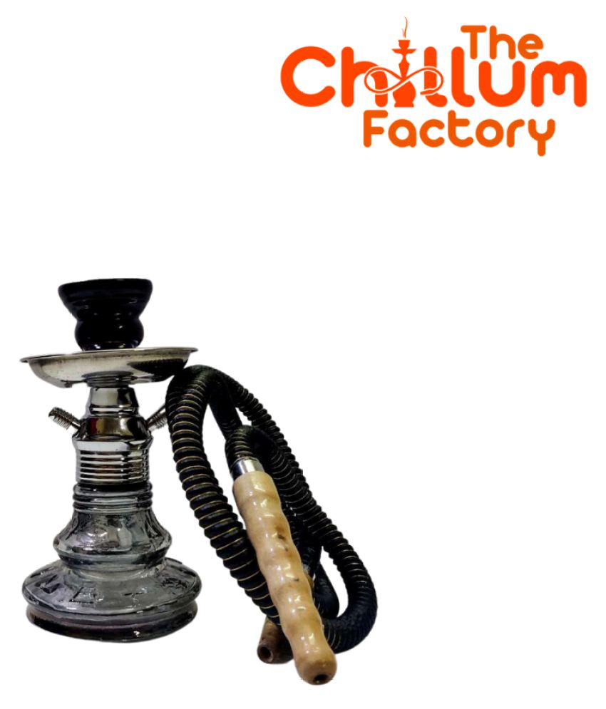 The Chillum Factory Black 20 cm Glass Table Hookah Pack of 1 Buy The