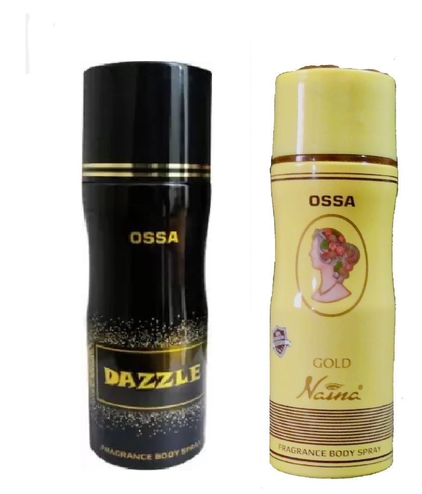     			OSSA 1 DAZZLE and 1 GOLD naina deodorant, 200 ml each(Pack of 2)