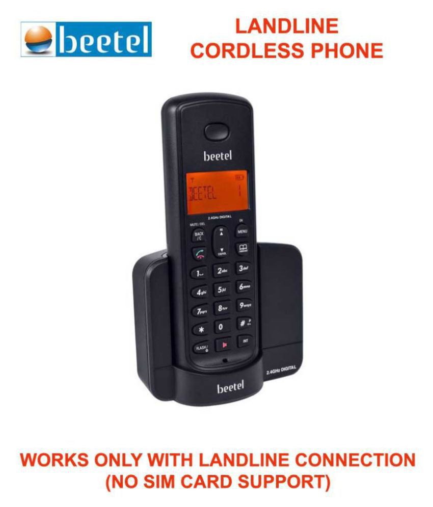     			Beetel BEETEL X90 Cordless Landline Phone ( Black ) (Supports all Broadband & Fibre Connections) No Sim Support