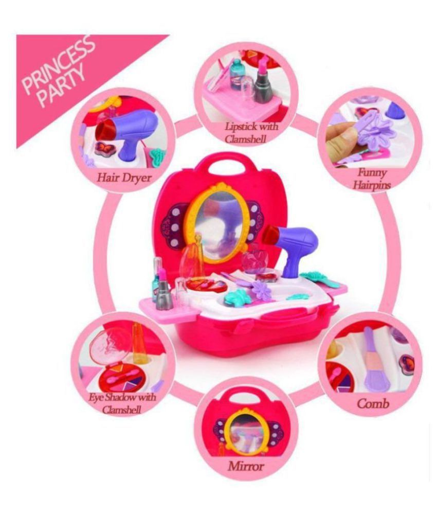 Fastdeal Makeup For Girls Pretend Play Dress up Toy Kit , 21 Pieces