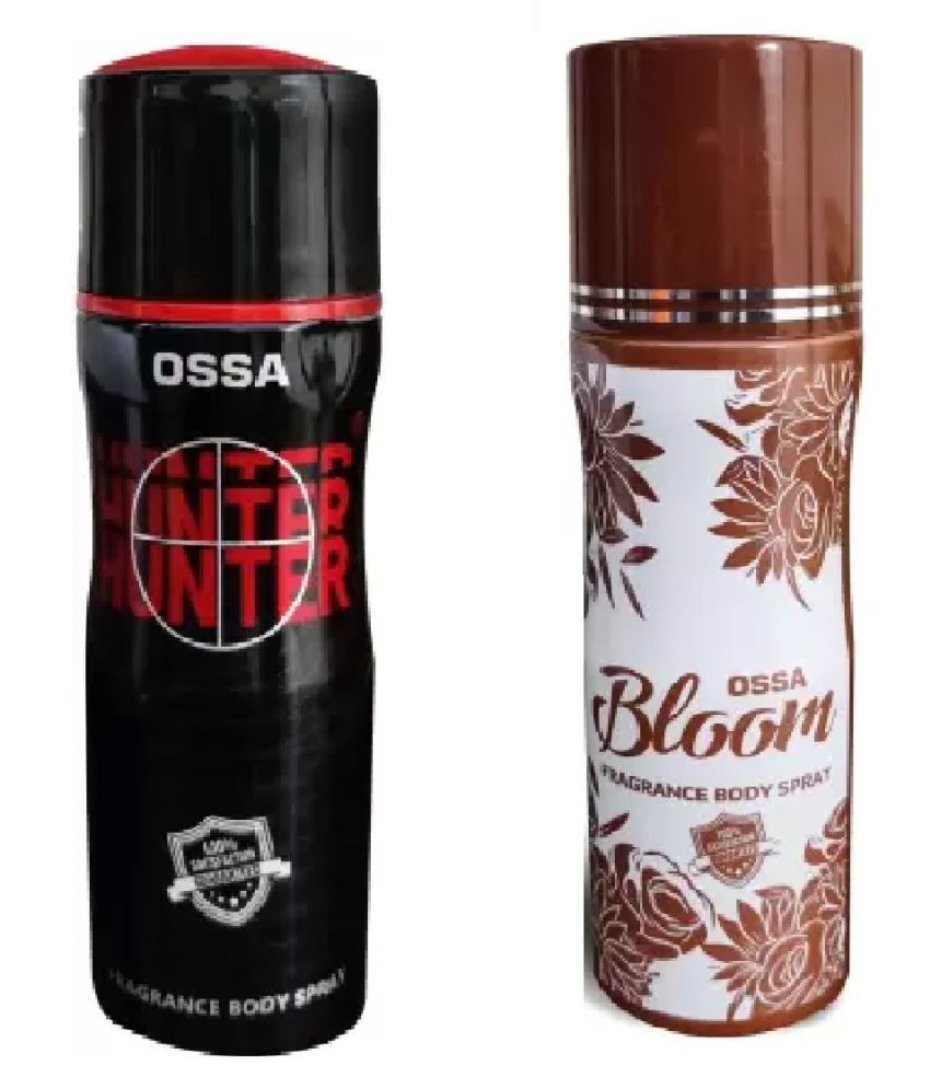     			OSSA 1 HUNTER and 1 BLOOM deodorant, 200 ml each(Pack of 2)