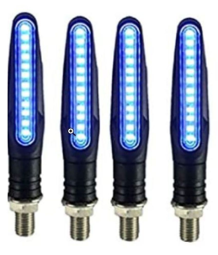 THE ONE CUSTOM KTM Style Sleek Pencil Type Blue LED Indicators for Bike