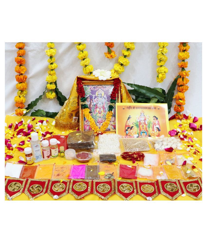 Arkam Satyanarayan Puja Samagri Kit Satya Narayan Pujan Purnima Pooja Shukla Purnima Puja 35 4939