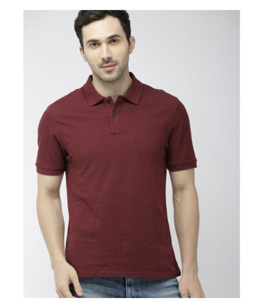 maroon polo shirt plain