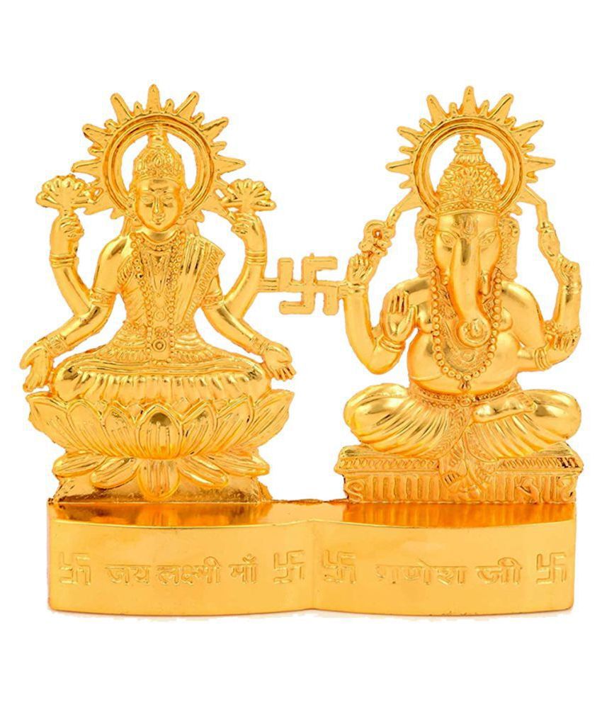     			Genric Solid metal Laxmi Ganesh Alloy Ganesha Idol 10 x 1 cms Pack of 1