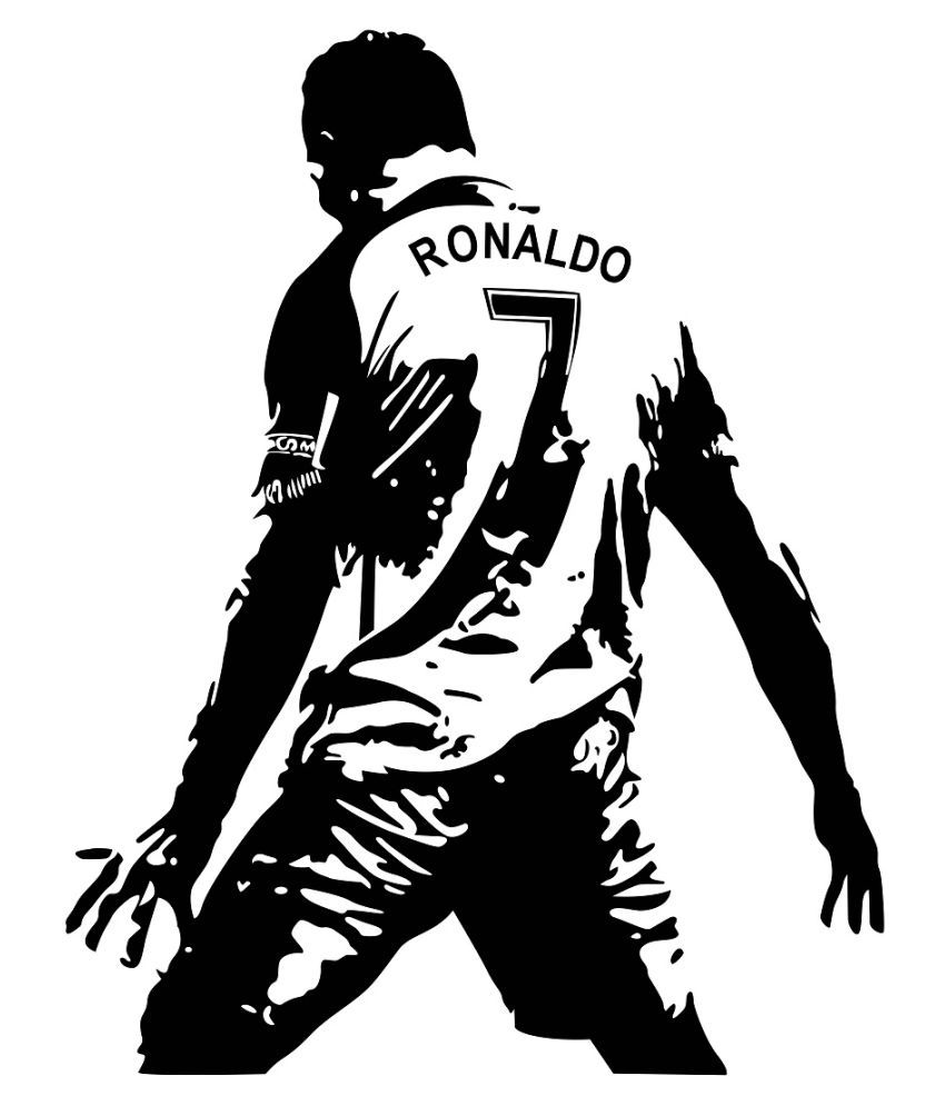     			Wallzone Cristiano Ronaldo Sticker ( 50 x 60 cms )