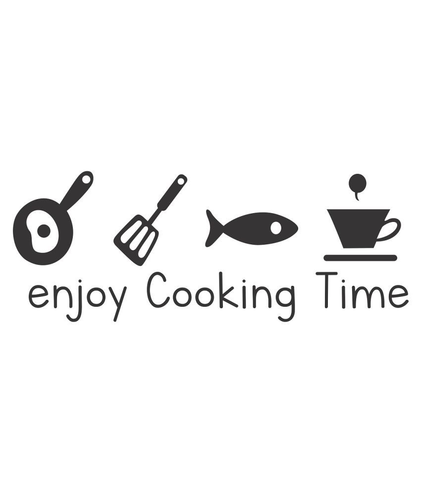     			Wallzone Enjoy Cooking Time Sticker ( 40 x 100 cms )