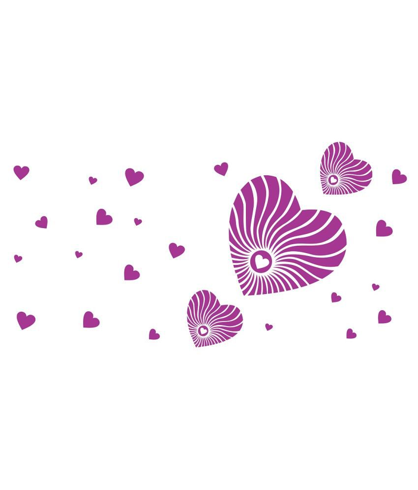     			Wallzone Heart-In Sticker ( 90 x 50 cms )