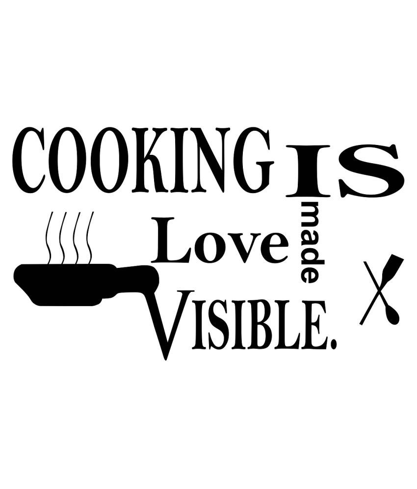     			Wallzone Love Cooking Sticker ( 65 x 40 cms )