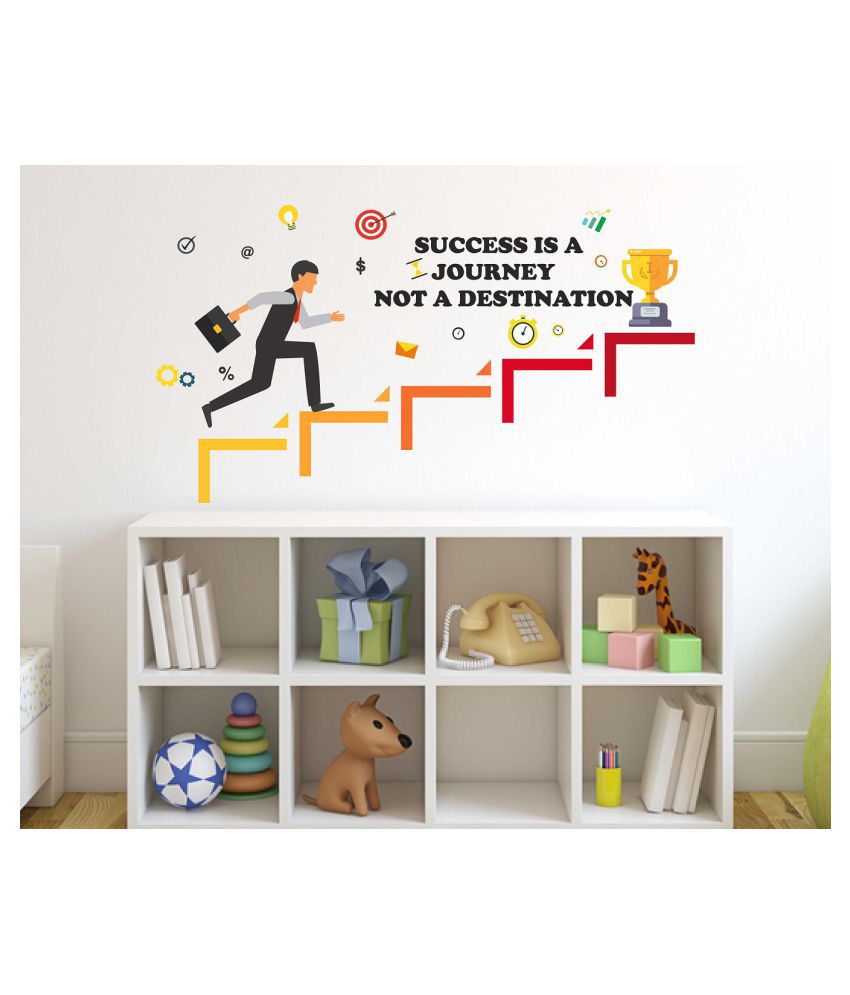     			Wallzone Success Quotes Sticker ( 120 x 60 cms )