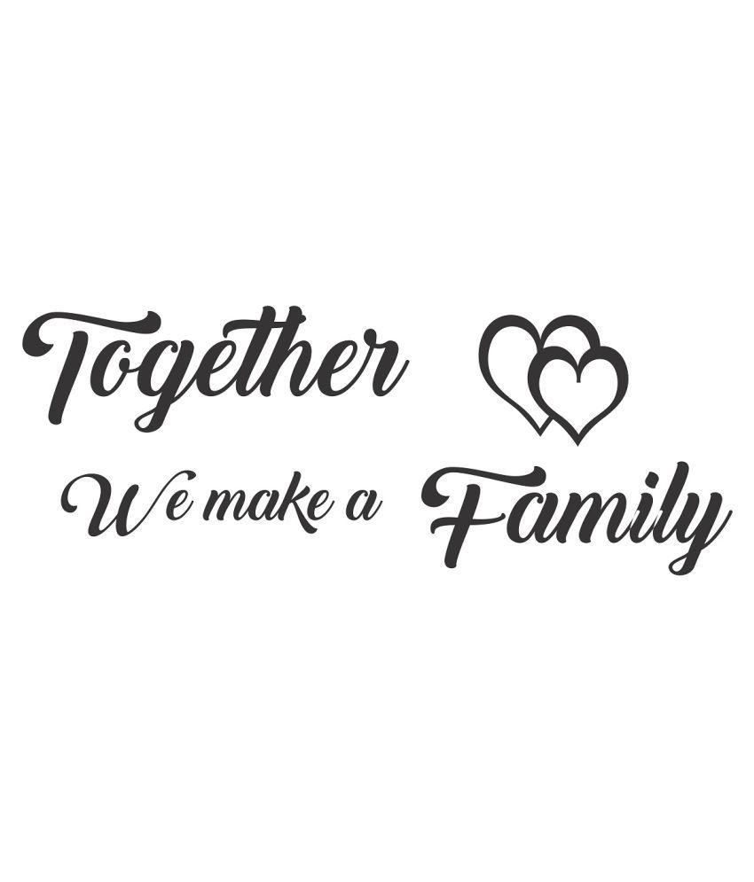     			Wallzone Together Family Sticker ( 30 x 80 cms )