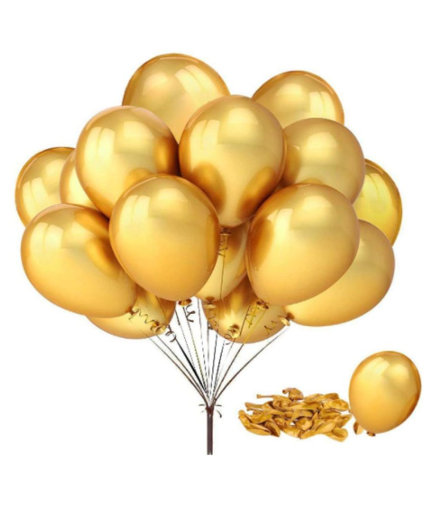     			Blooms Vibrant Colous Combo Pack of 100 Balloons - Golden Balloons Combo