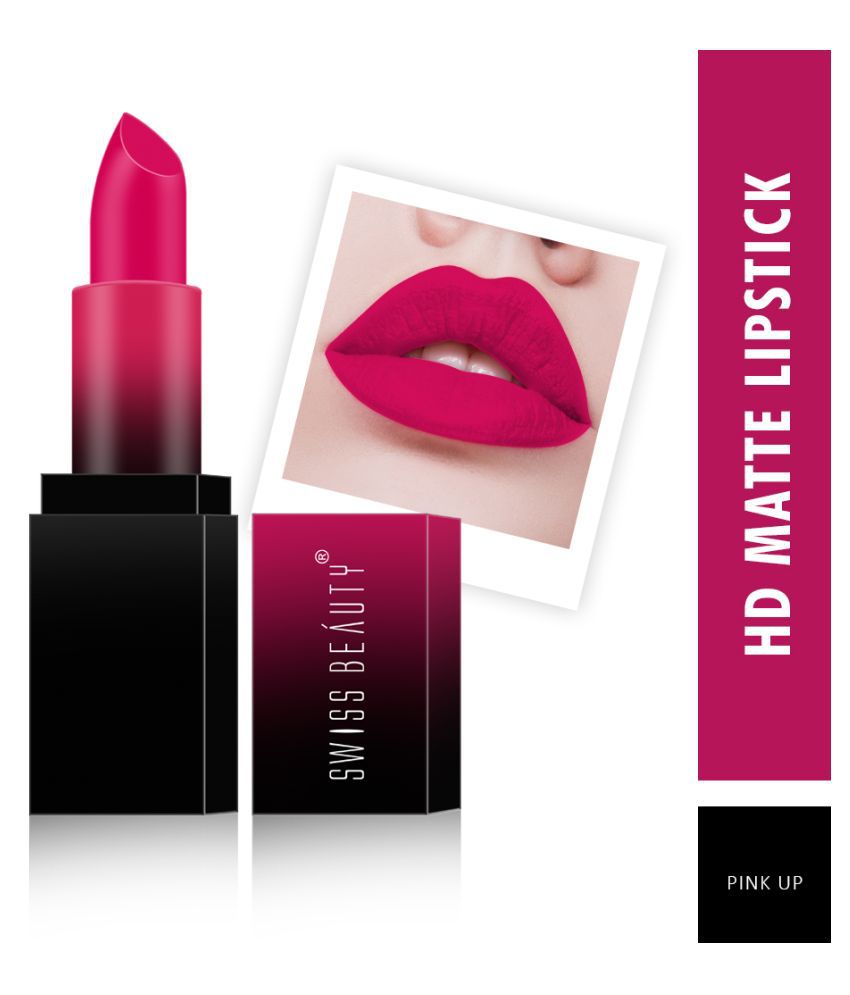     			Swiss Beauty HD Matte Lipstick (Pink Up), 3.5gm
