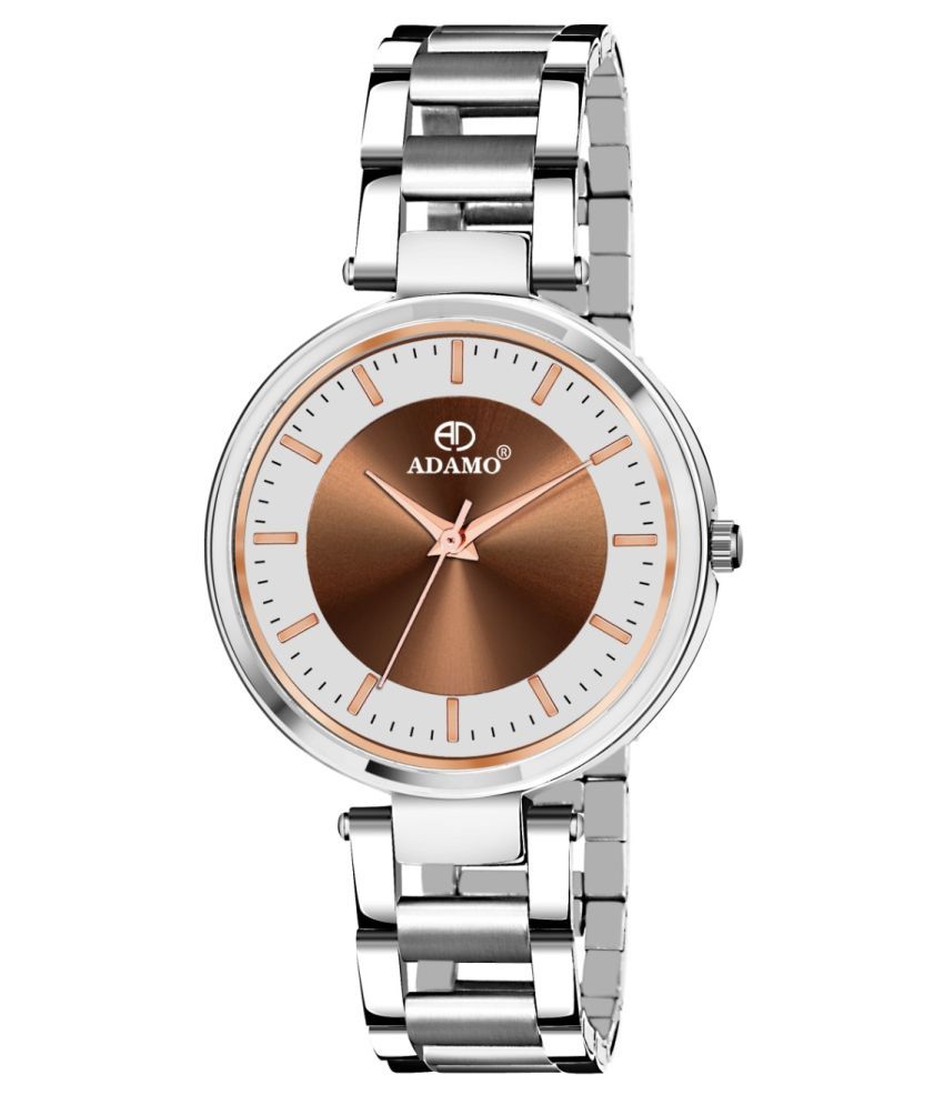     			ADAMO Stainless Steel Round Womens Watch