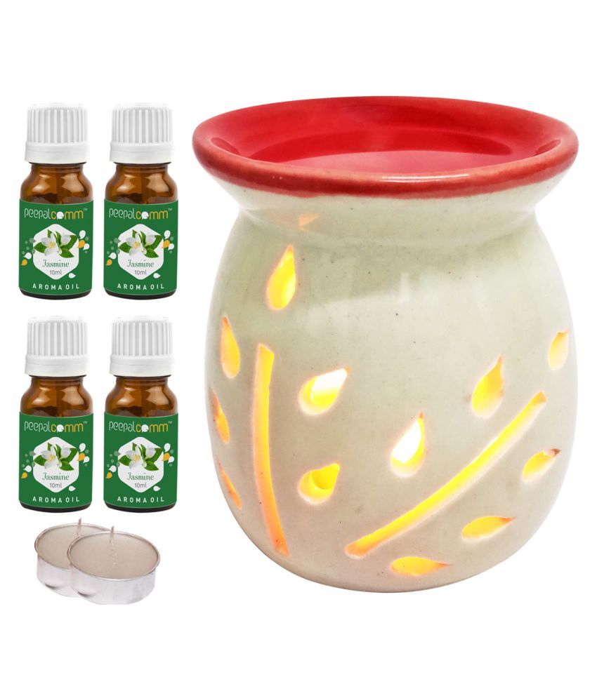     			Peepalcomm Ceramic Aroma Oils & Diffusers Set - Pack of 7