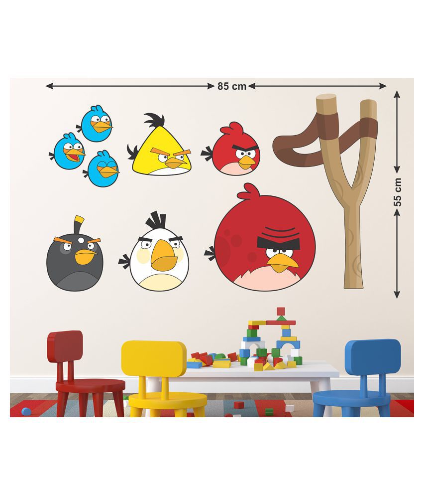     			Wallzone Angry Bird Sticker ( 70 x 75 cms )