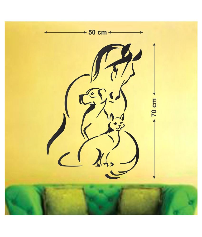     			Wallzone Animals Medium Vinyl Wallstickers (50 cm x 70 cm) Sticker ( 70 x 75 cms )