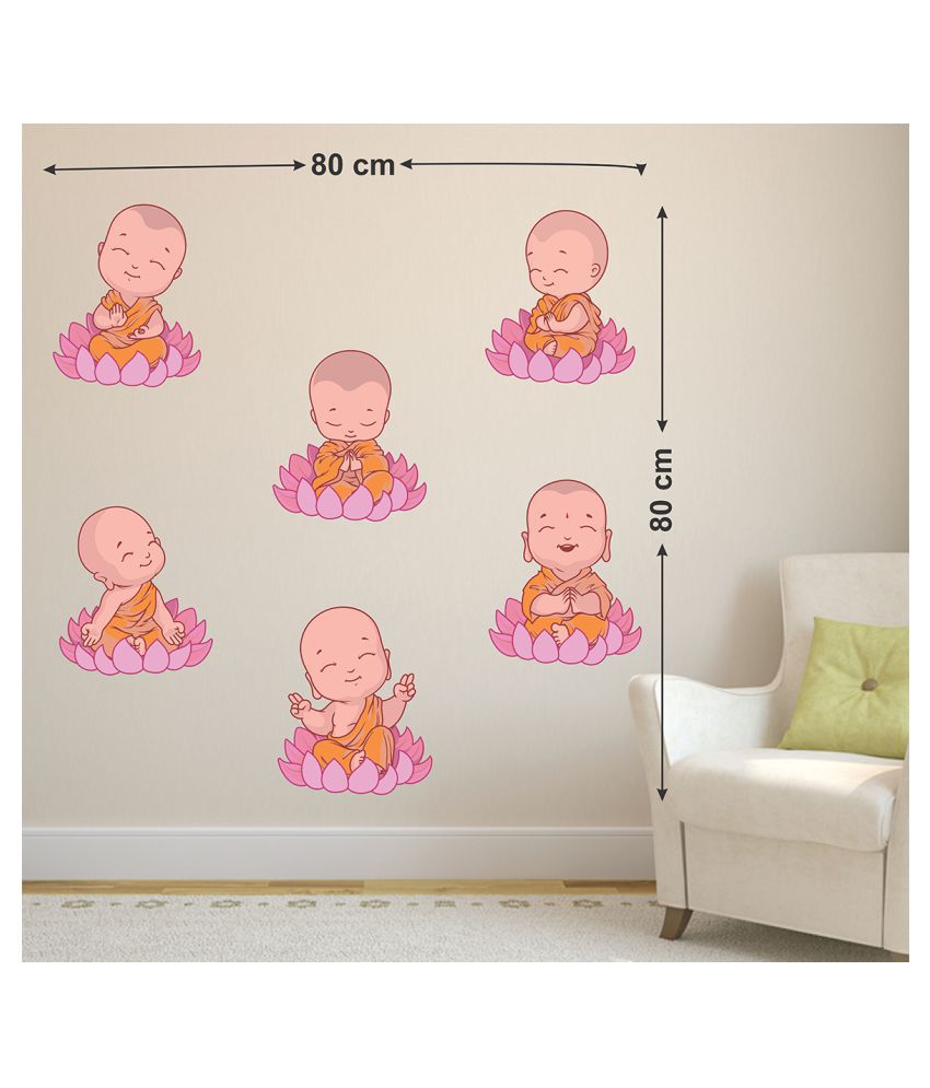     			Wallzone Baby Budhha Sticker ( 70 x 75 cms )