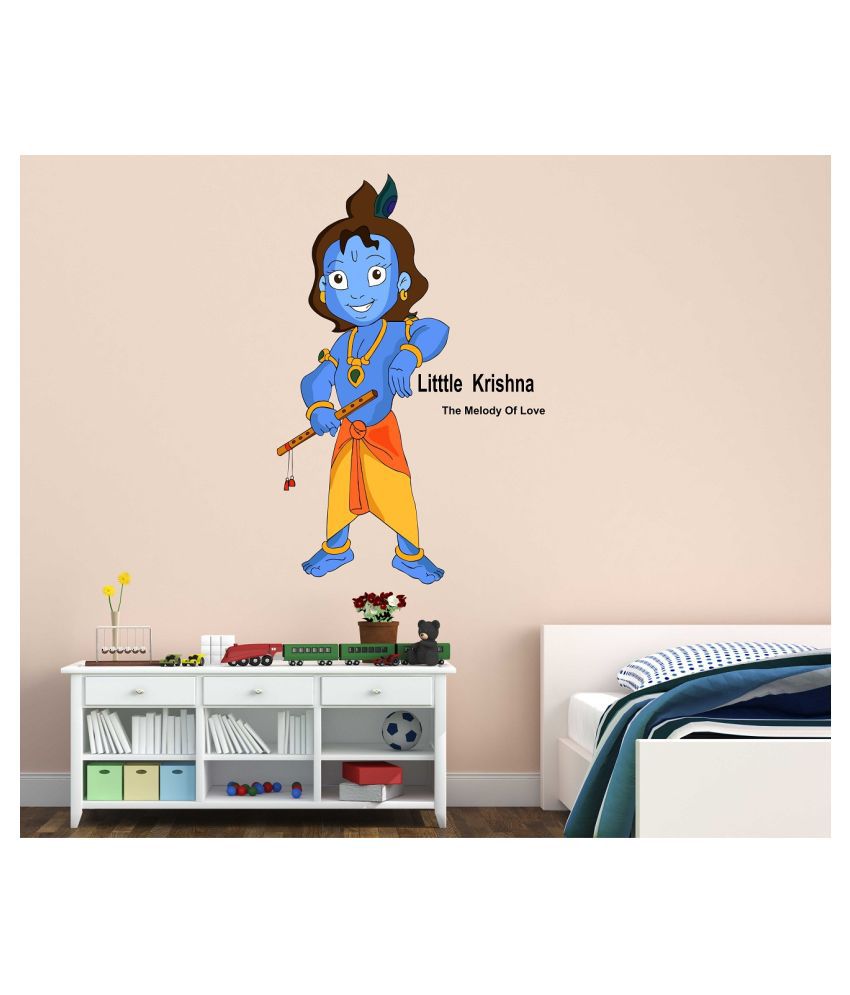     			Wallzone Little Krishna Sticker ( 70 x 75 cms )