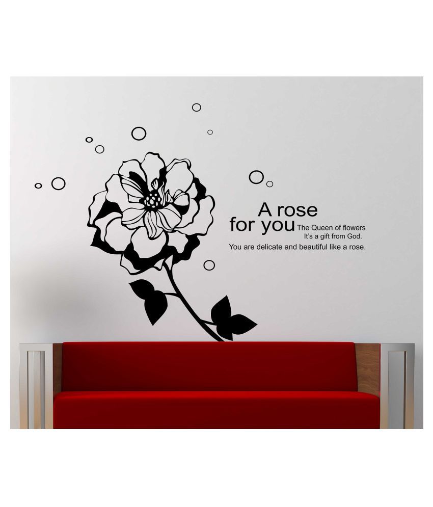     			Wallzone Rose for You Sticker ( 70 x 75 cms )