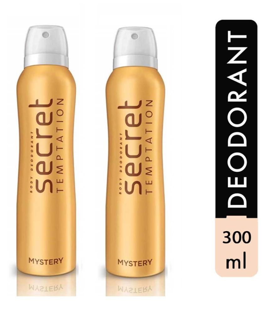     			Secret temptation Mystery Deodorant Spray for Women 150 ml ( Pack of 2,300ml)
