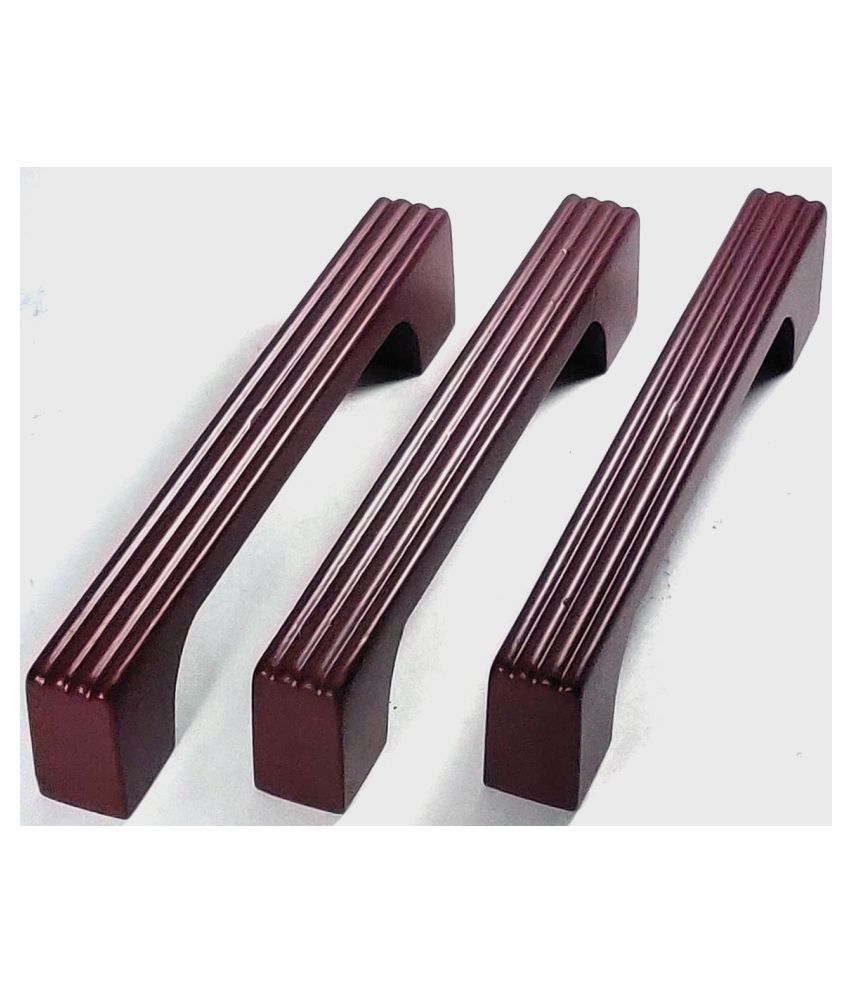 Home Decor Aluminum Cherry (Powder coated) L Size: 150 mm Wardrobe/Drawer/Cabinet Pull Handle (Set of 3)