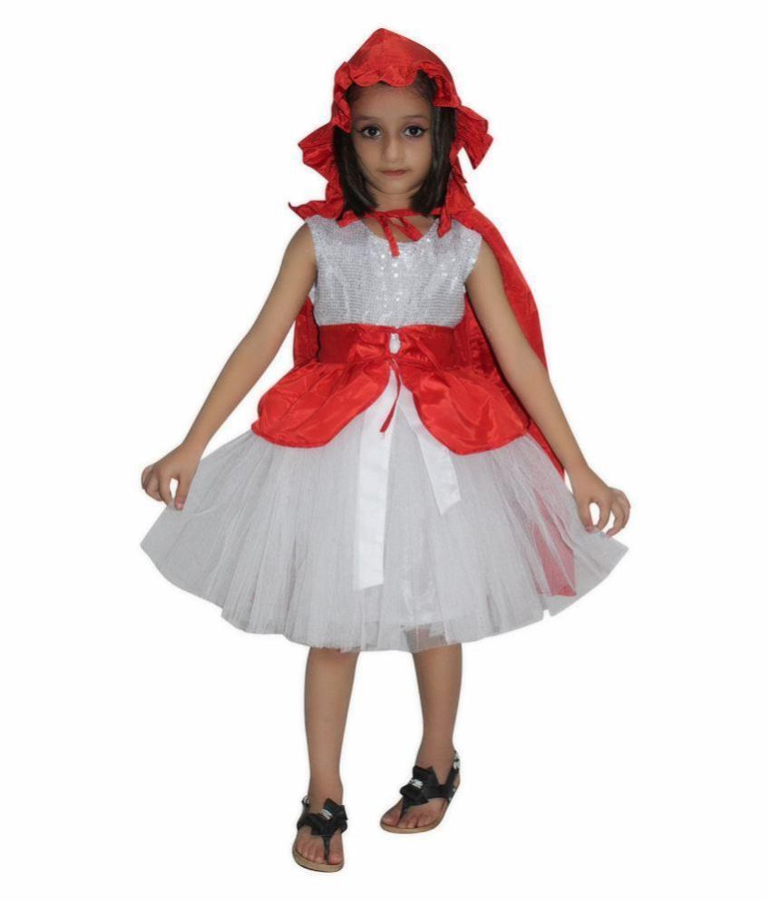 Kaku Fancy Dresses Red Riding Hood Fancy Dress for kids,Fairy Teles,Story book Costume for Annual function/Theme Party/Competition/Stage Shows/Birthday Party Dress