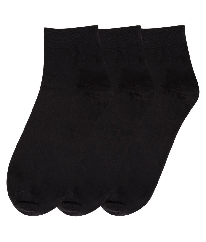 N2S NEXT2SKIN Black Ankle Length Socks Pack of 3: Buy Online at Low ...