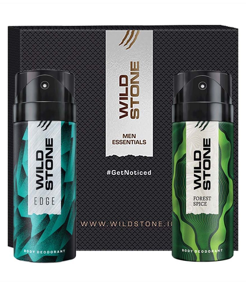     			Wild Stone Gift Box with Edge & Forest Spice Deodorant Spray for Men 150 ml ( Pack of 2 )