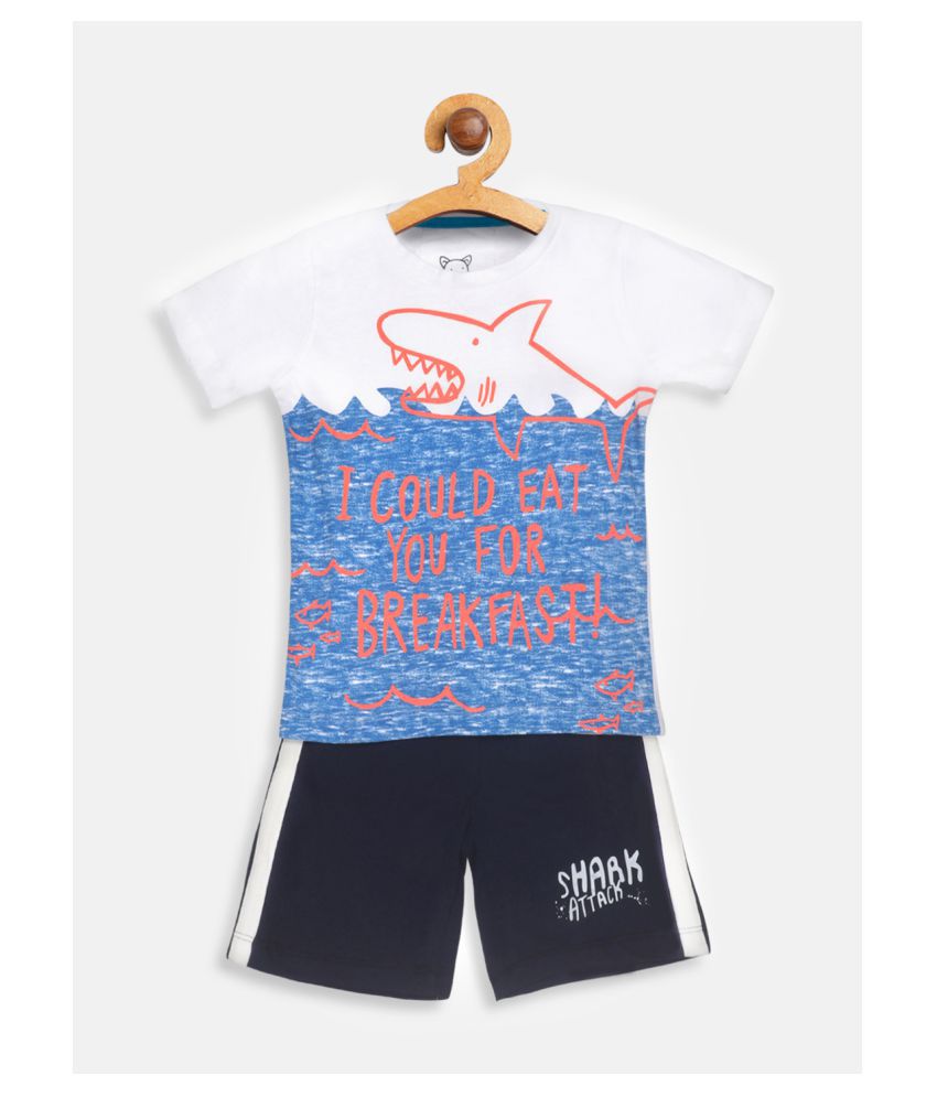 Lazy Shark Boys  Tshirt & Shorts Set