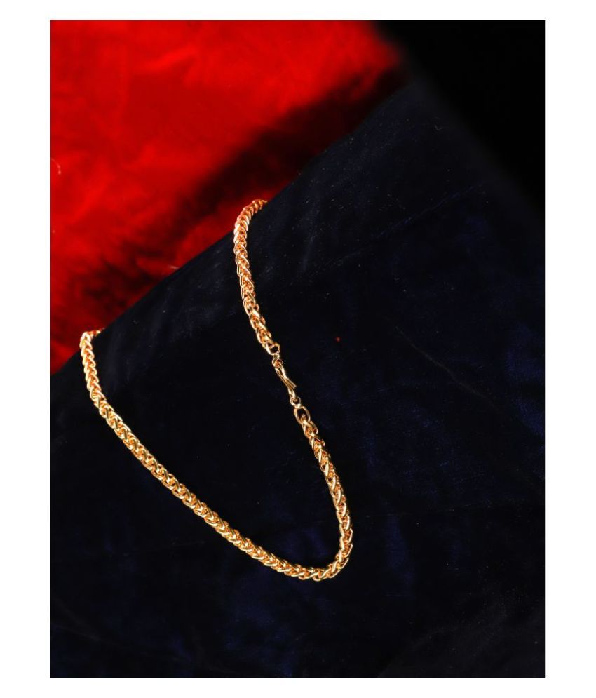     			Shankhraj Mall Gold Plated Mens Necklace Chain-1009