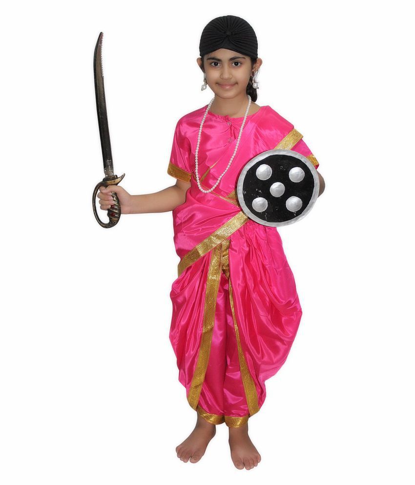     			Kaku Fancy Dresses National Hero/ Freedom Fighter Rani Laxmi Bai Costume