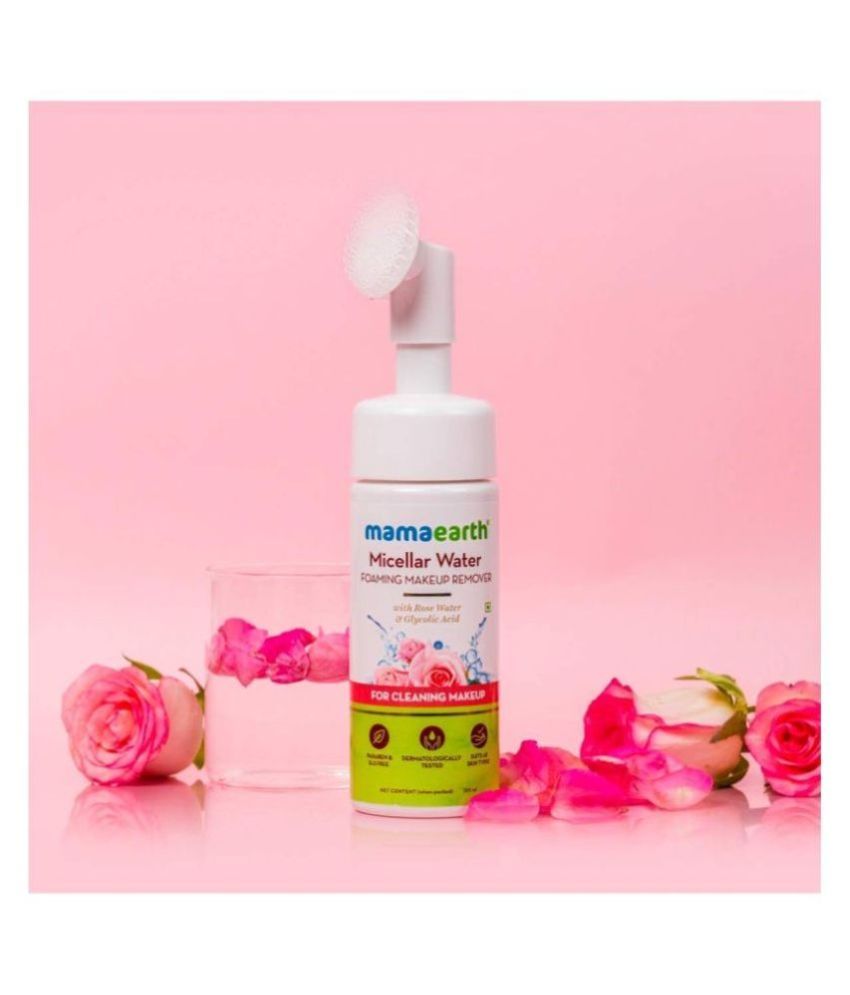 Mamaearth Micellar Water Foaming Makeup Remover with Rose Water