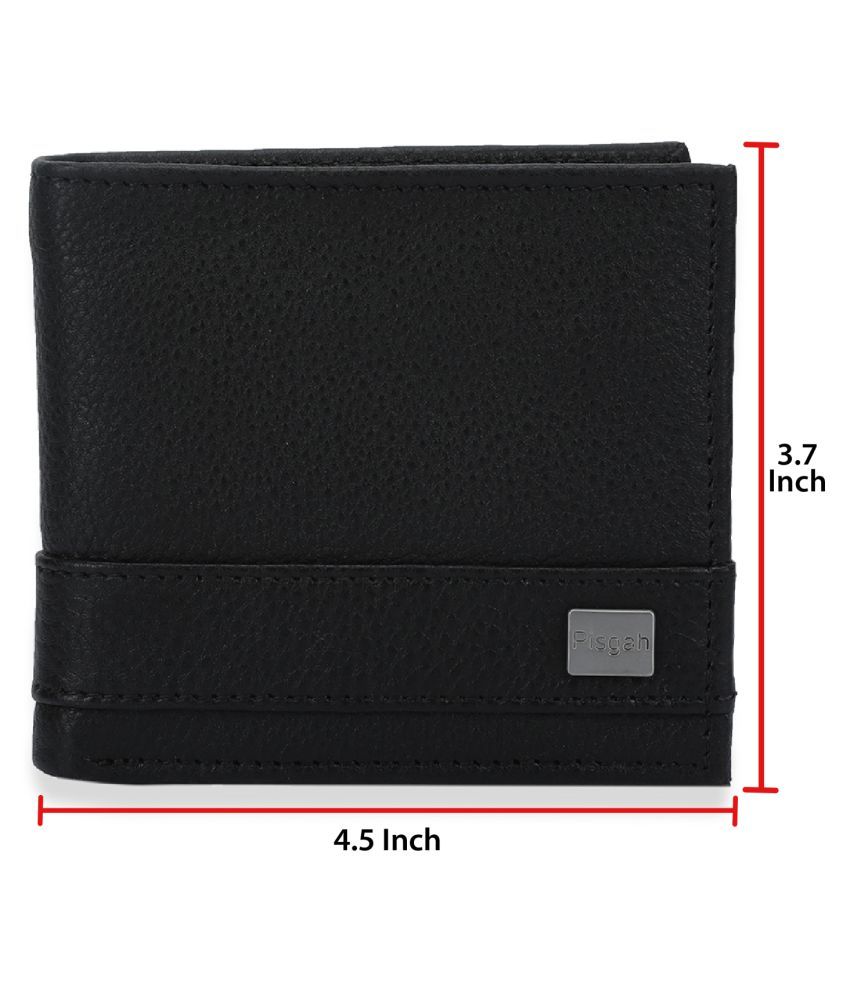 Pisgah Leather Black Casual Anti-theft Wallet: Buy Online at Low Price ...