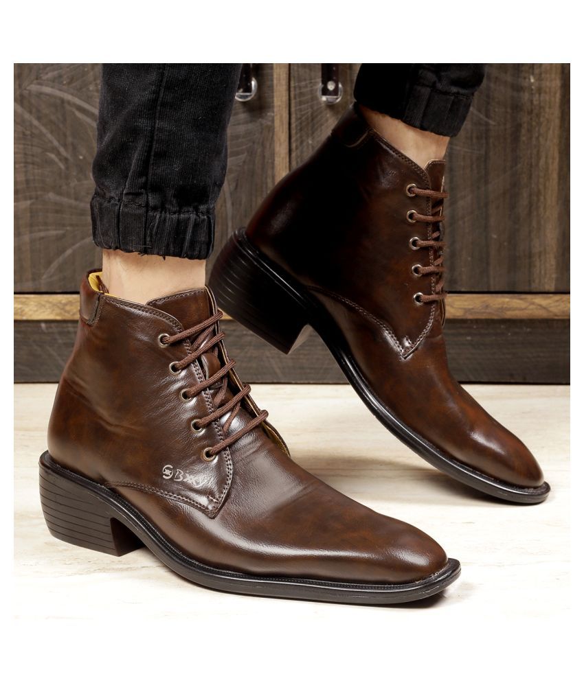     			YUVRATO BAXI Brown Formal Boot