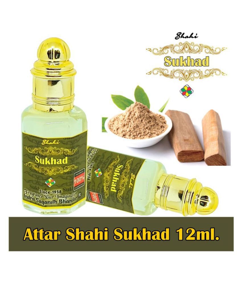     			INDRA SUGANDH BHANDAR - Shahi Sukhad Chandan Pure Mysore Sandalwood Fragrance 24 Hours Long Lasting Attar, 12ml