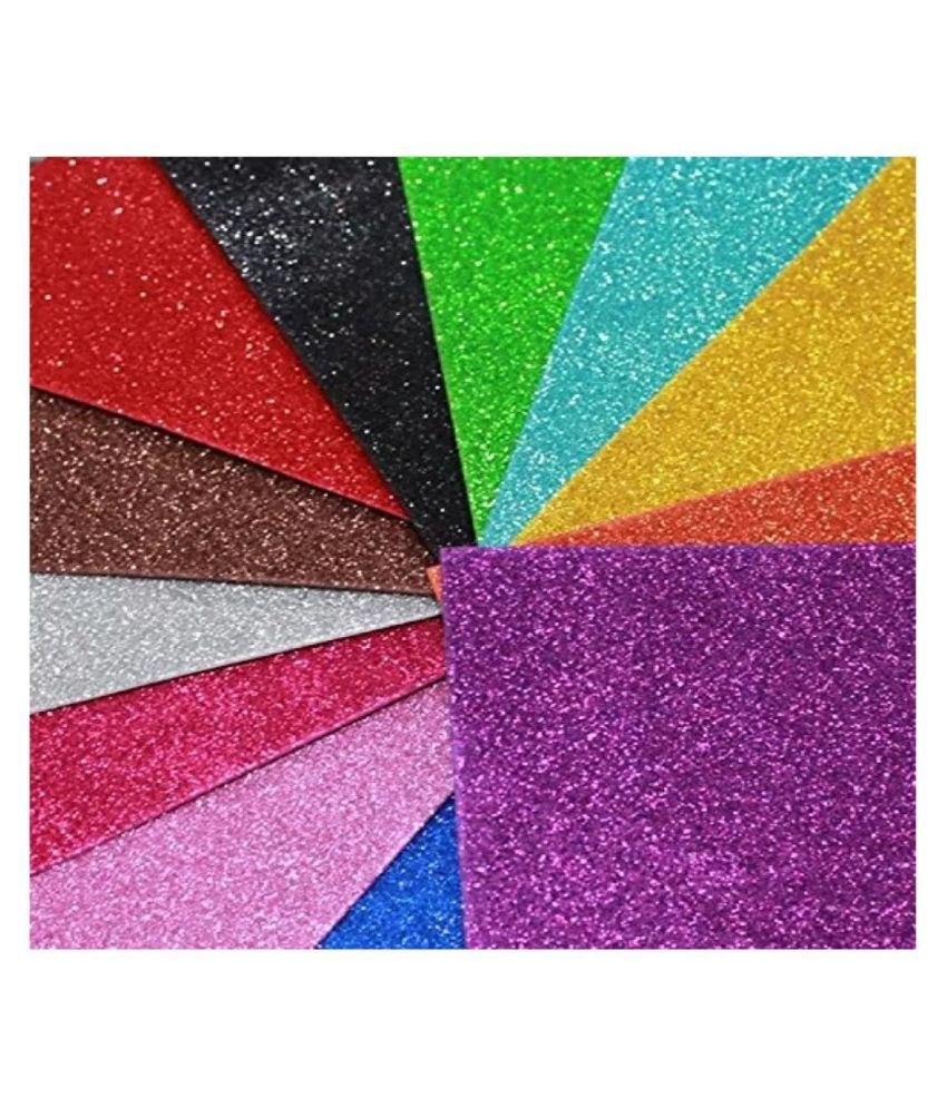 Buy SelectionWorld A4 Art & Craft Self Adhesive Glitter Foam Sheets ...