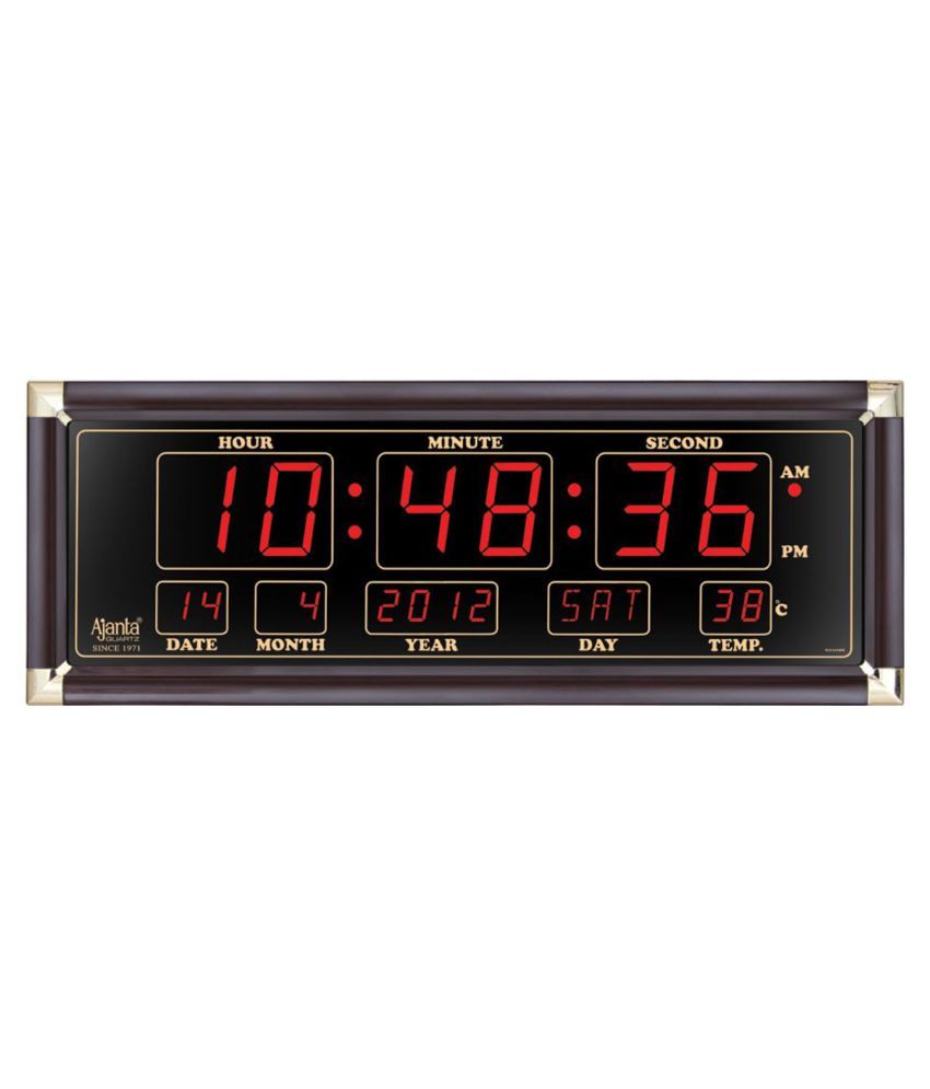 Ajanta Quartz Rectangular Digital Wall Clock ( 5 x 27 cm ): Buy Ajanta ...