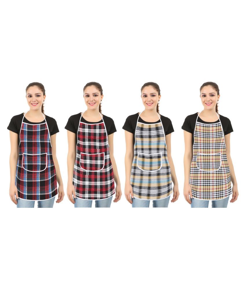     			E-Retailer - Multicolor Full Apron (Pack of 4)