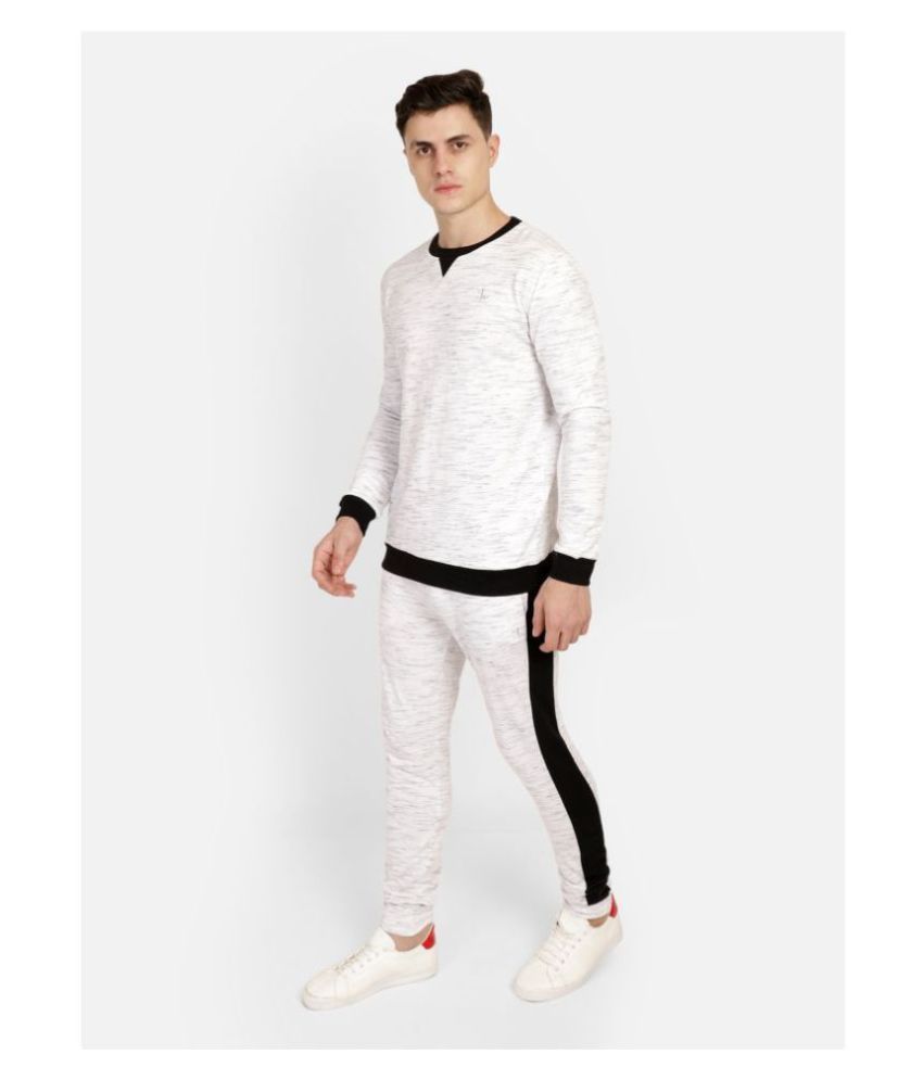 white cotton tracksuit