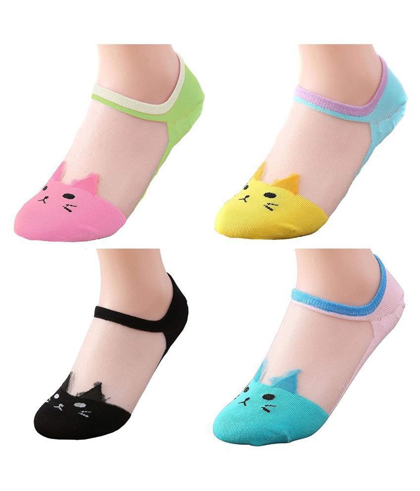     			HF LUMEN - Multicolor Cotton Women's Ankle Length Socks ( Pack of 4 )