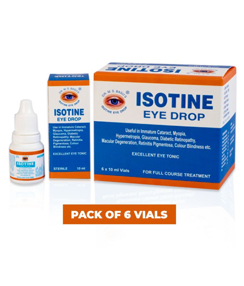 Isotine Isotine Eye Drops Liquid 10 ml Pack Of 6