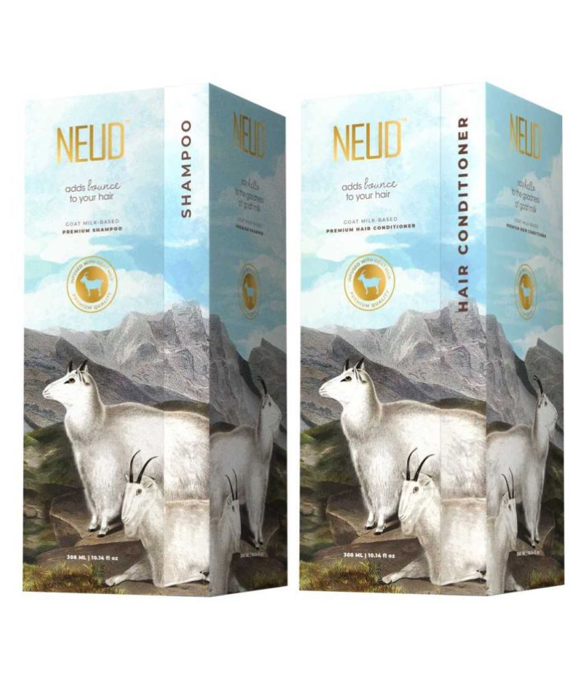 NEUD Goat Milk Combo of Premium Shampoo + Conditioner 600 mL