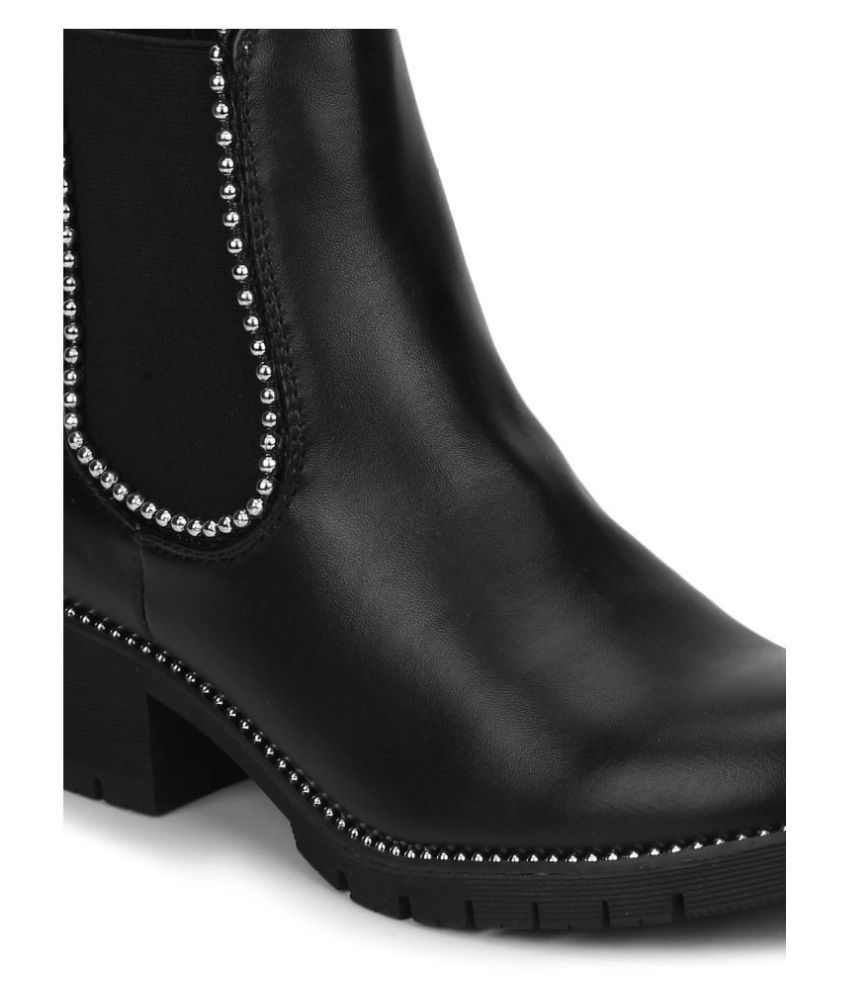 truffle collection mid heel ankle boots