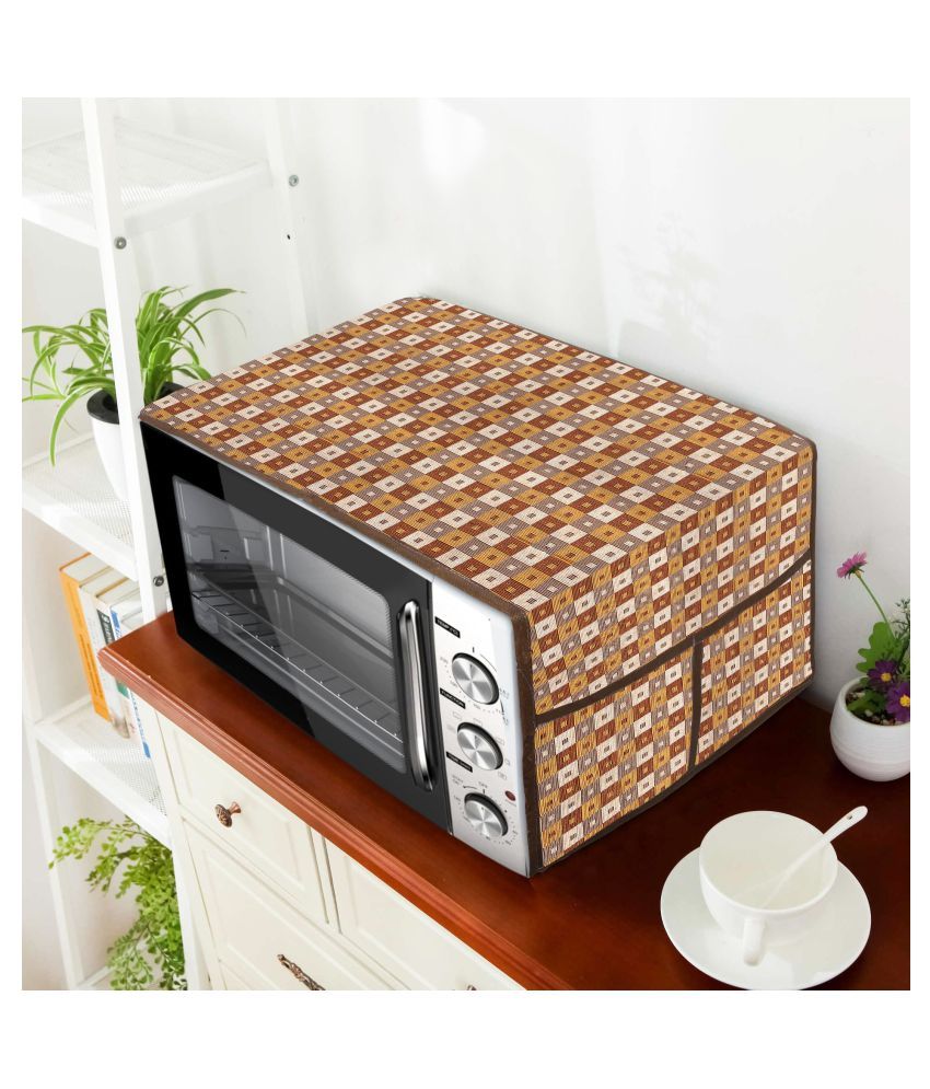     			E-Retailer Single Polyester Brown Microwave Oven Cover -