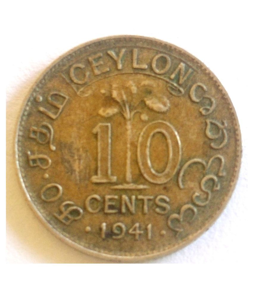     			SRI LANKA CEYLON - 10 Cents - George VI 1941 Silver (.550) • 1.1664 g • ⌀ 15.5 mm KM# 112