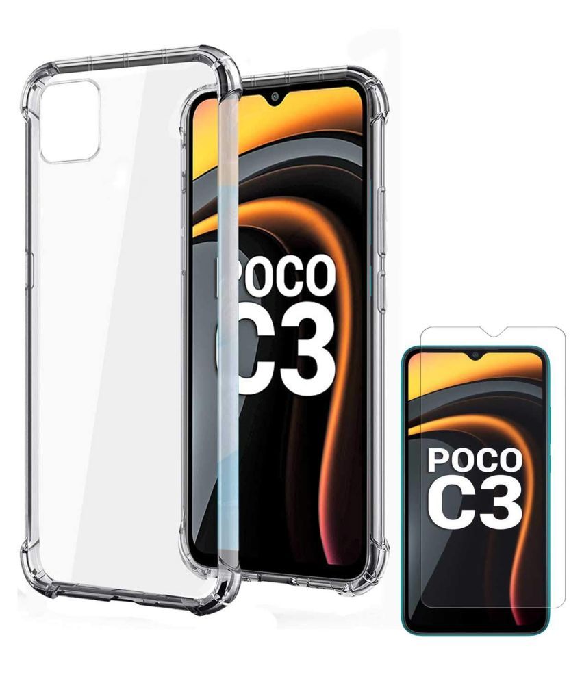     			Xiaomi Redmi Poco C3 Shock Proof Case KOVADO - Transparent Premium Transparent Case