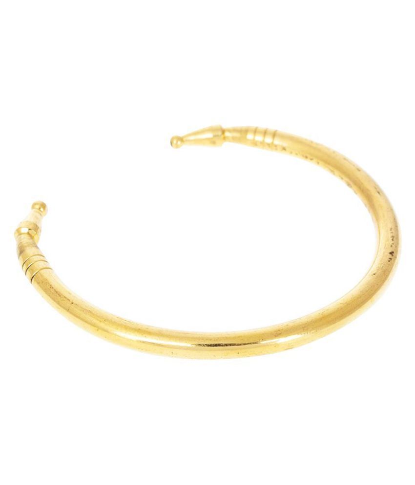     			KESAR ZEMS Gold Plated Cuff Bracelet -A  For Unisex (Size:2.8 Inche) Golden.