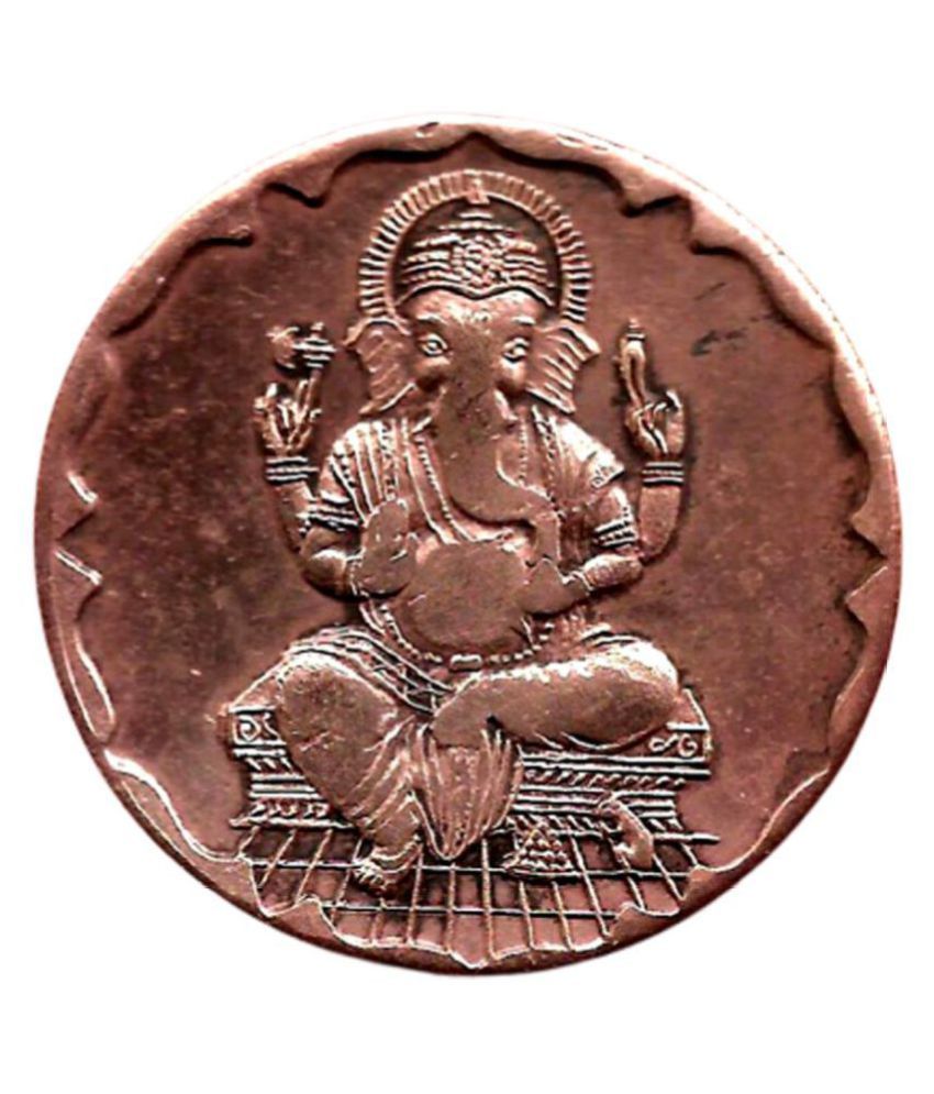     			Lord Shree Ganesh Ji EAST INDIA COIN. One Anna Temple Token Coin